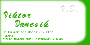 viktor dancsik business card